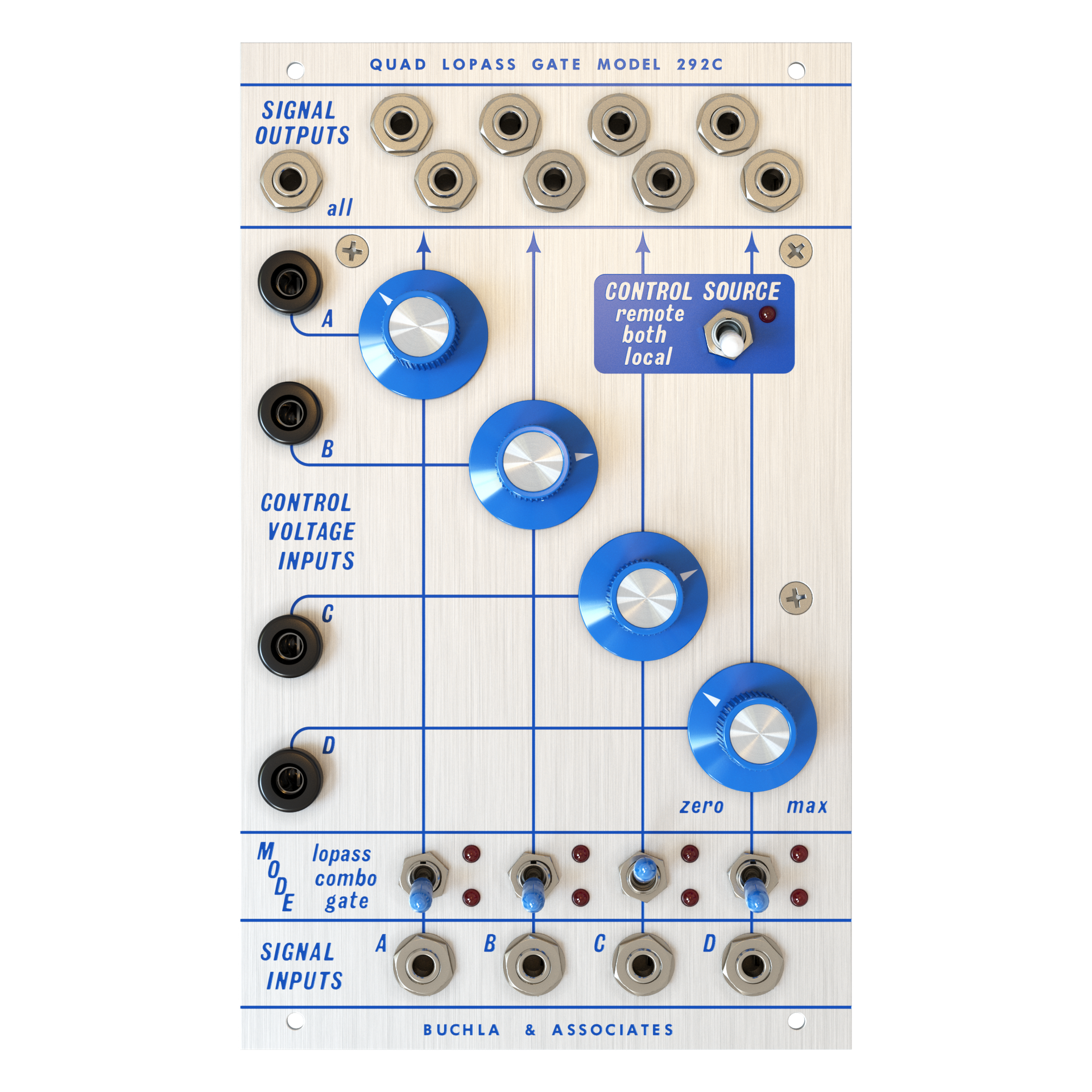 鍵盤楽器 Buchla 292c QUAD LOPASS GATE Quad Lopass Gate Model 292C – SOURCE OF UNCERTAINTY STORE